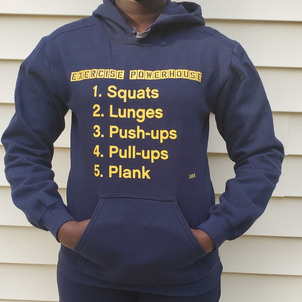 EXERCISE POWERHOUSE hooded sweatshirt